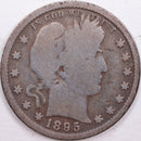 1895-S Barber Silver Quarter, Very Good Circulated Coin, Store