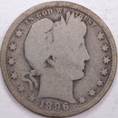 1896-O Barber Silver Quarter, Very Good Circulated Coin, Store