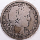 1896-O Barber Silver Quarter, Very Good Circulated Coin, Store