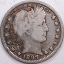 1897 Barber Silver Quarter, Fine Circulated Coin, Store