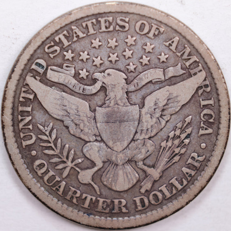 1897 Barber Silver Quarter, Fine Circulated Coin, Store
