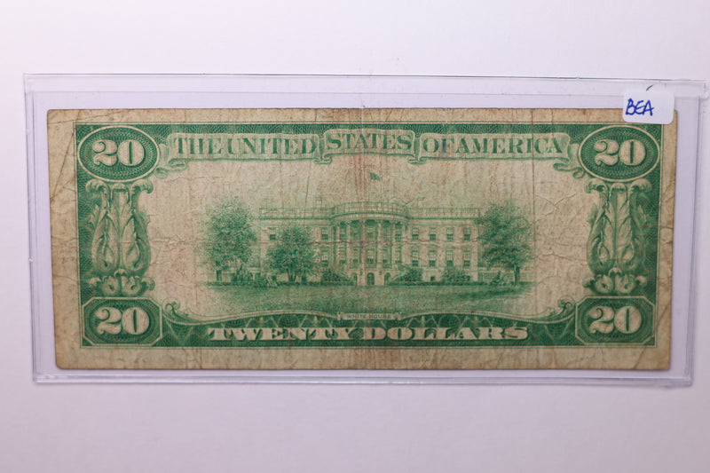 1929 $20 National Currency, Affordable Circulated Currency., STORE SALE