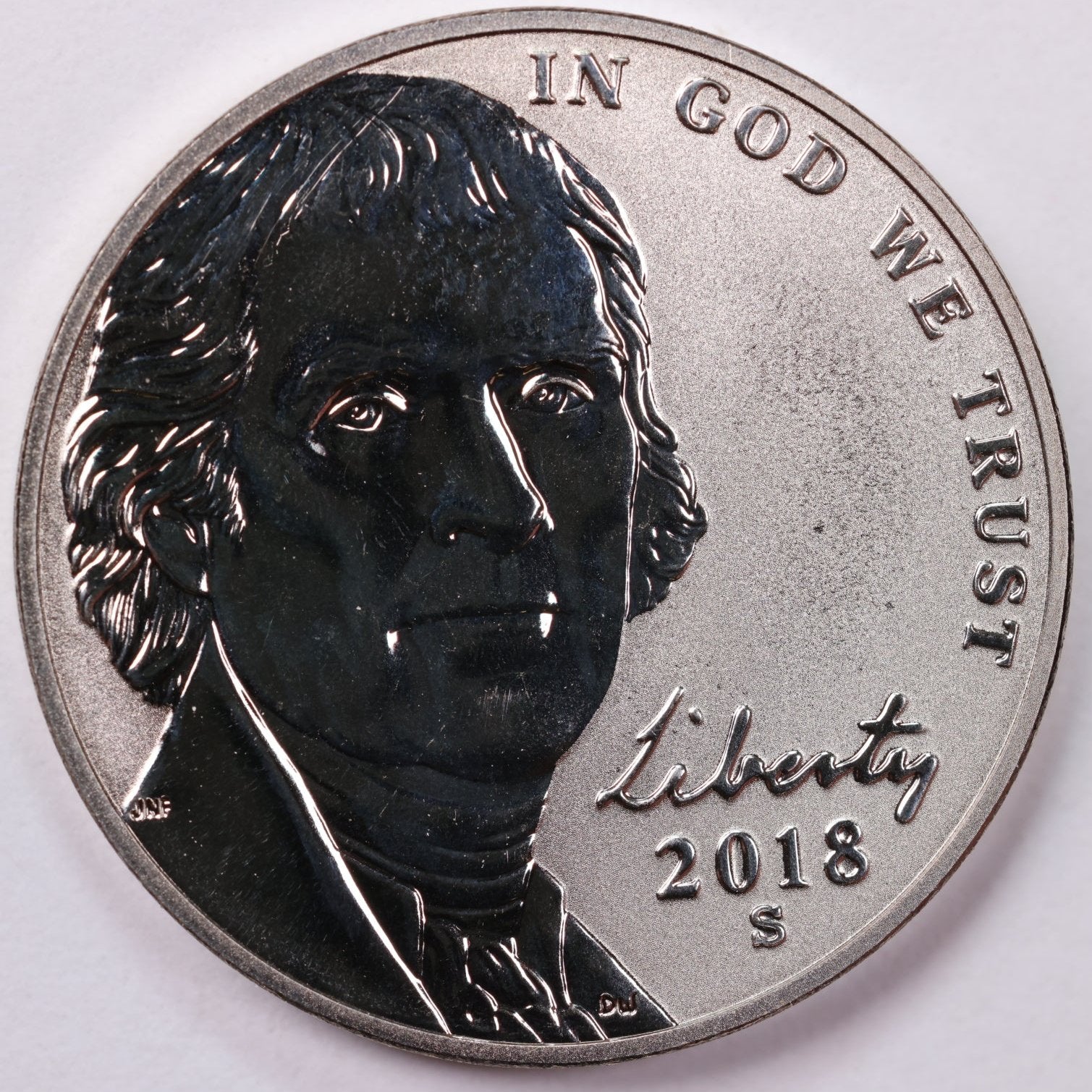 2018-S Jefferson Nickel, Reverse Proof coin, Store #RN018S