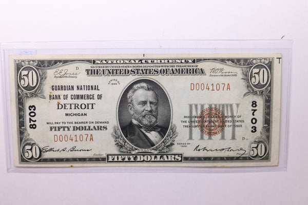 1929 $50 National Currency, Affordable Circulated Currency., STORE SALE #035120