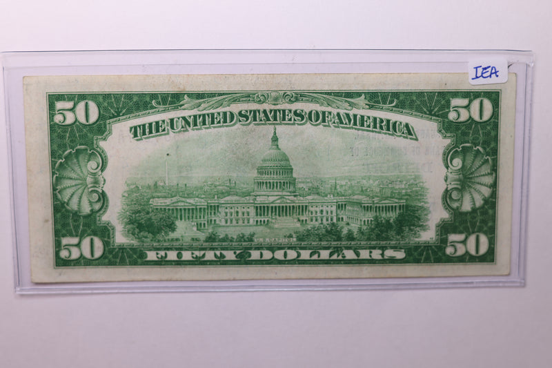 1929 $50 National Currency, Affordable Circulated Currency., STORE SALE