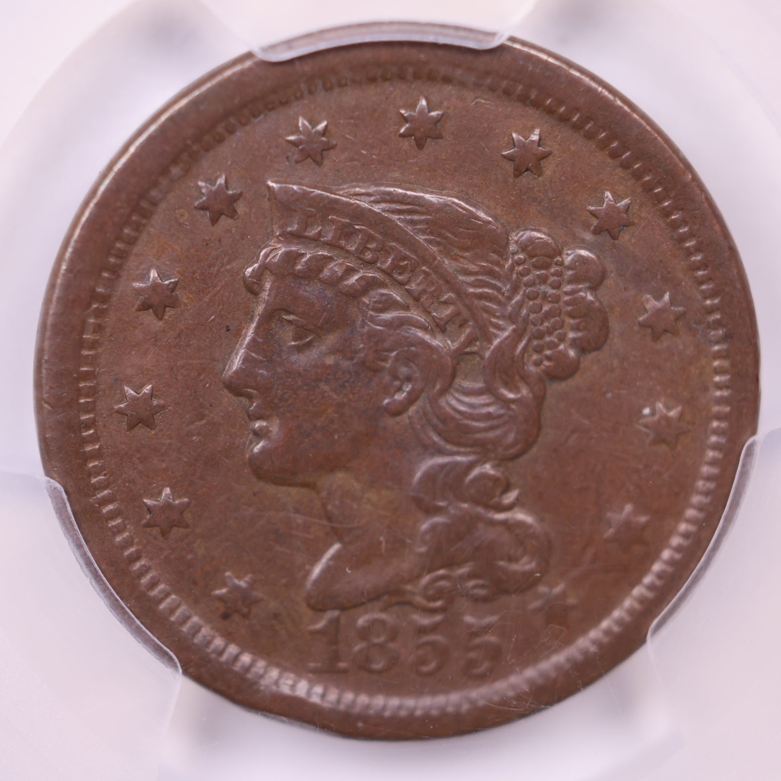 1855 Large Cent, PCGS Genuine Cleaned XF, Affordable Circulated Coin, Store #CT1193