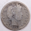 1898-O Barber Silver Quarter, Very Good Circulated Coin, Store