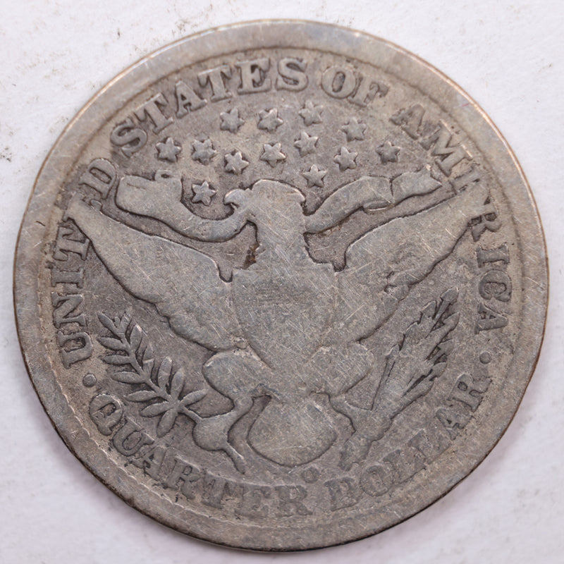 1898-O Barber Silver Quarter, Very Good Circulated Coin, Store