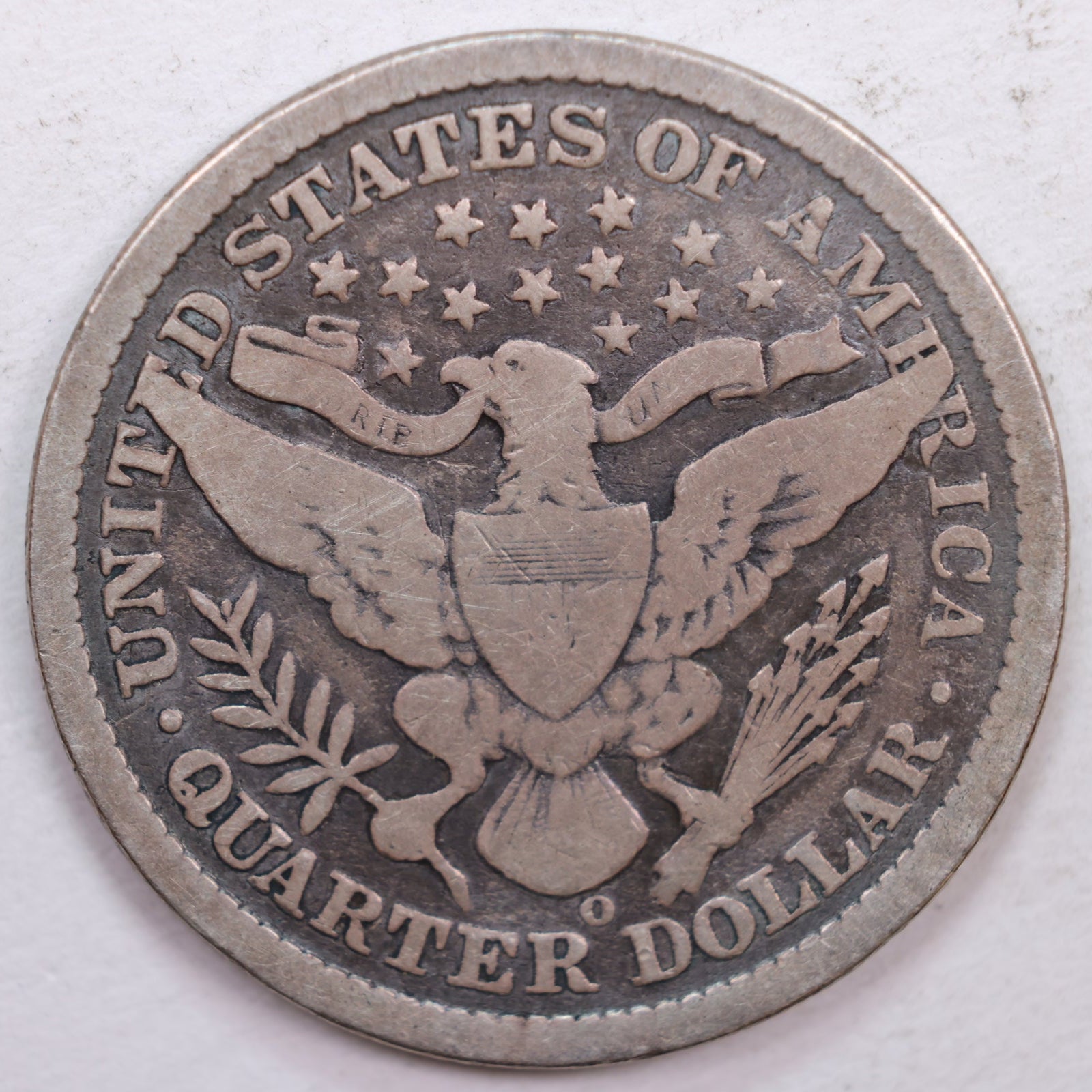 1898-O Barber Silver Quarter, Very Good Circulated Coin, Store #QR0367