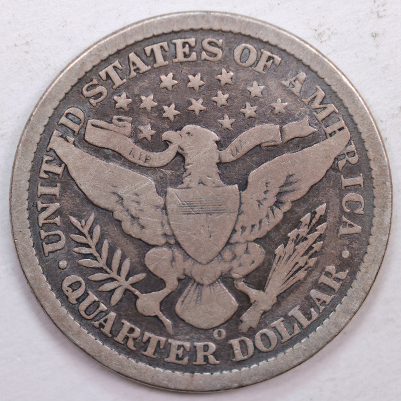 1898-O Barber Silver Quarter, Very Good Circulated Coin, Store