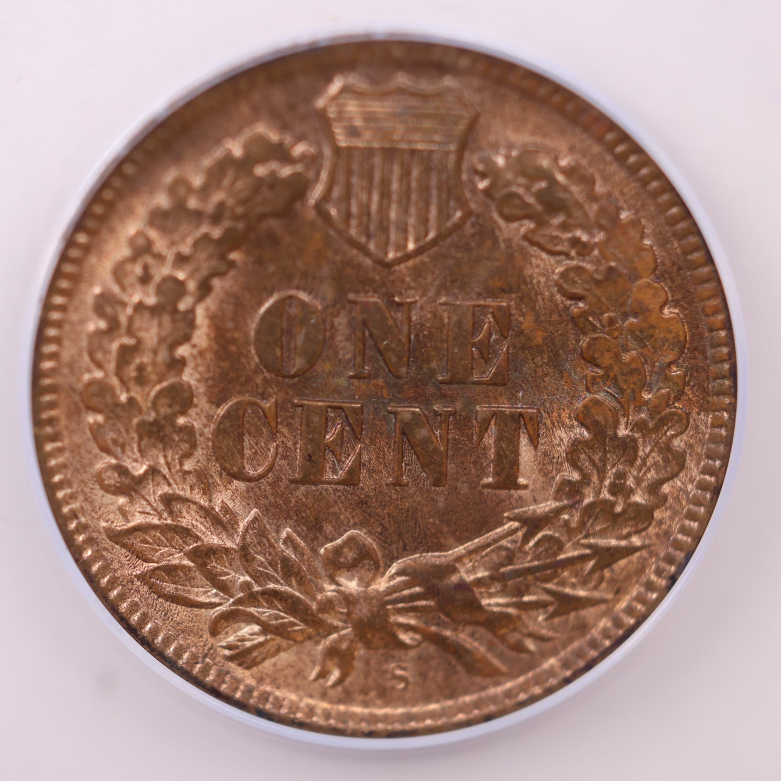 1909-S Indian Head Cent, ANACS MS-63 RB, Mint State Uncirculated Coin, Store #CT1196