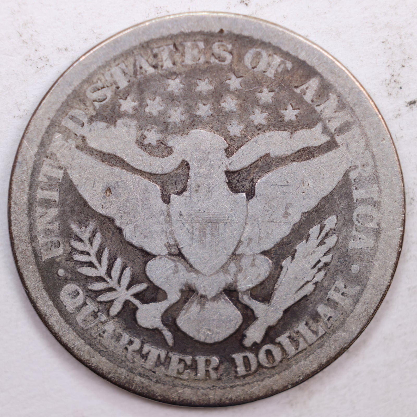 1899 Barber Silver Quarter, About Good Circulated Coin, Store #QR0372