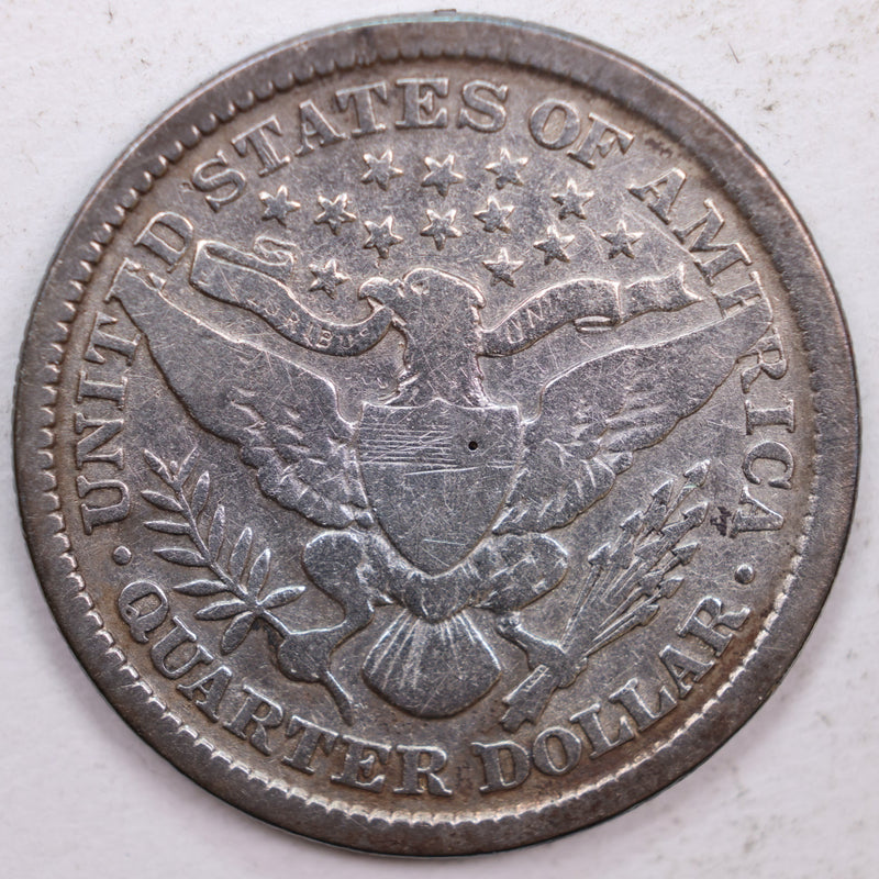 1899 Barber Silver Quarter, Very Good Circulated Coin, Store