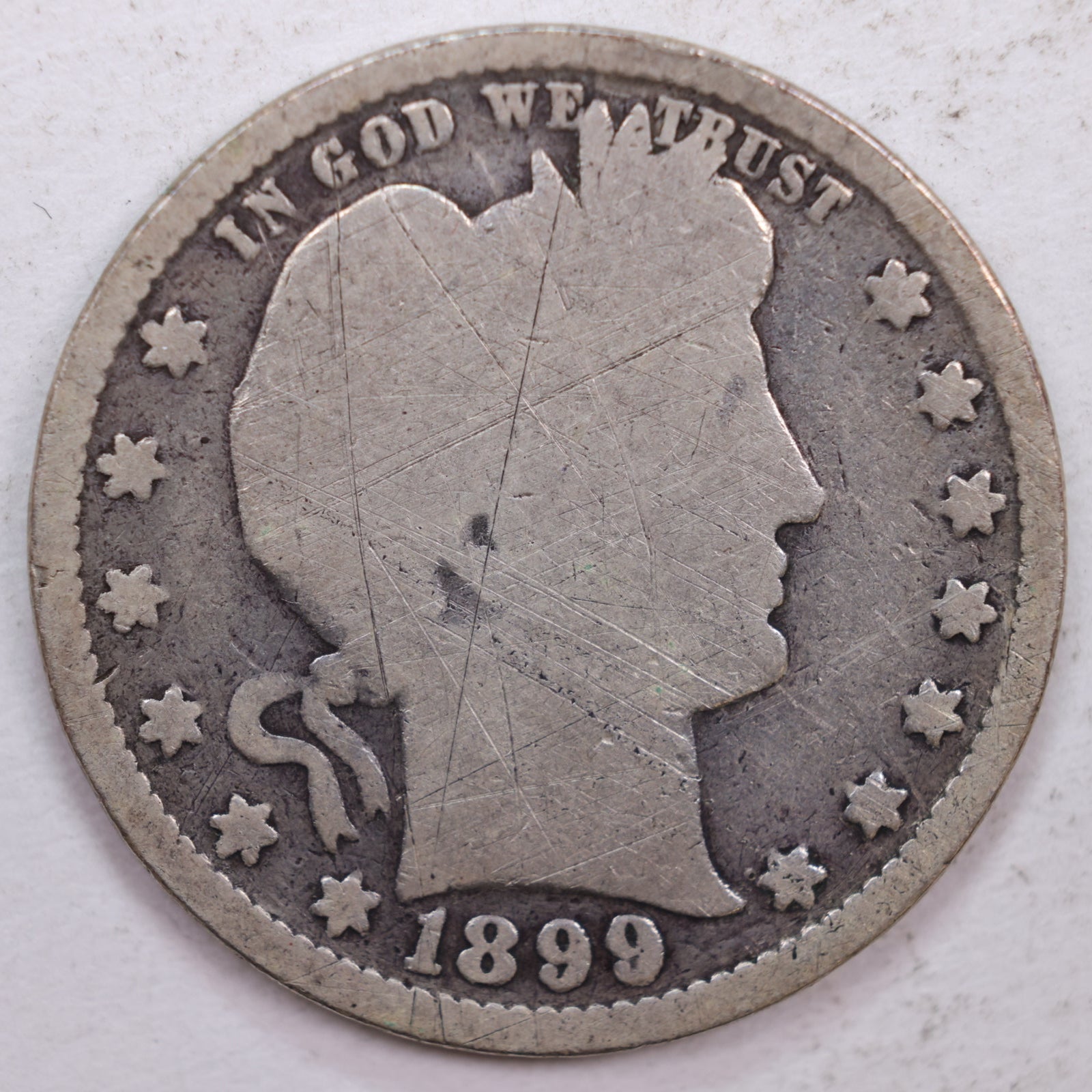 1899 Barber Quarter, Good Circulated Coin, Store #QR0376