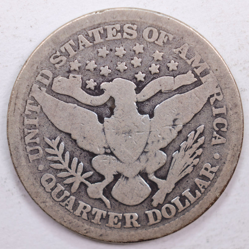 1899 Barber Silver Quarter, Good Circulated Coin, Store