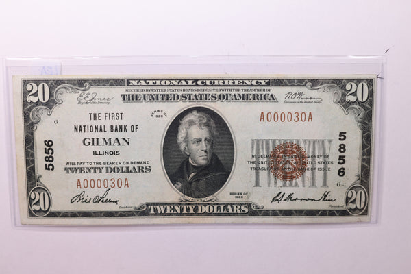 1929 $20 National Currency, Affordable Circulated Currency., STORE SALE #035137