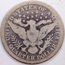 1899 Barber Silver Quarter, Good Circulated Coin, Store