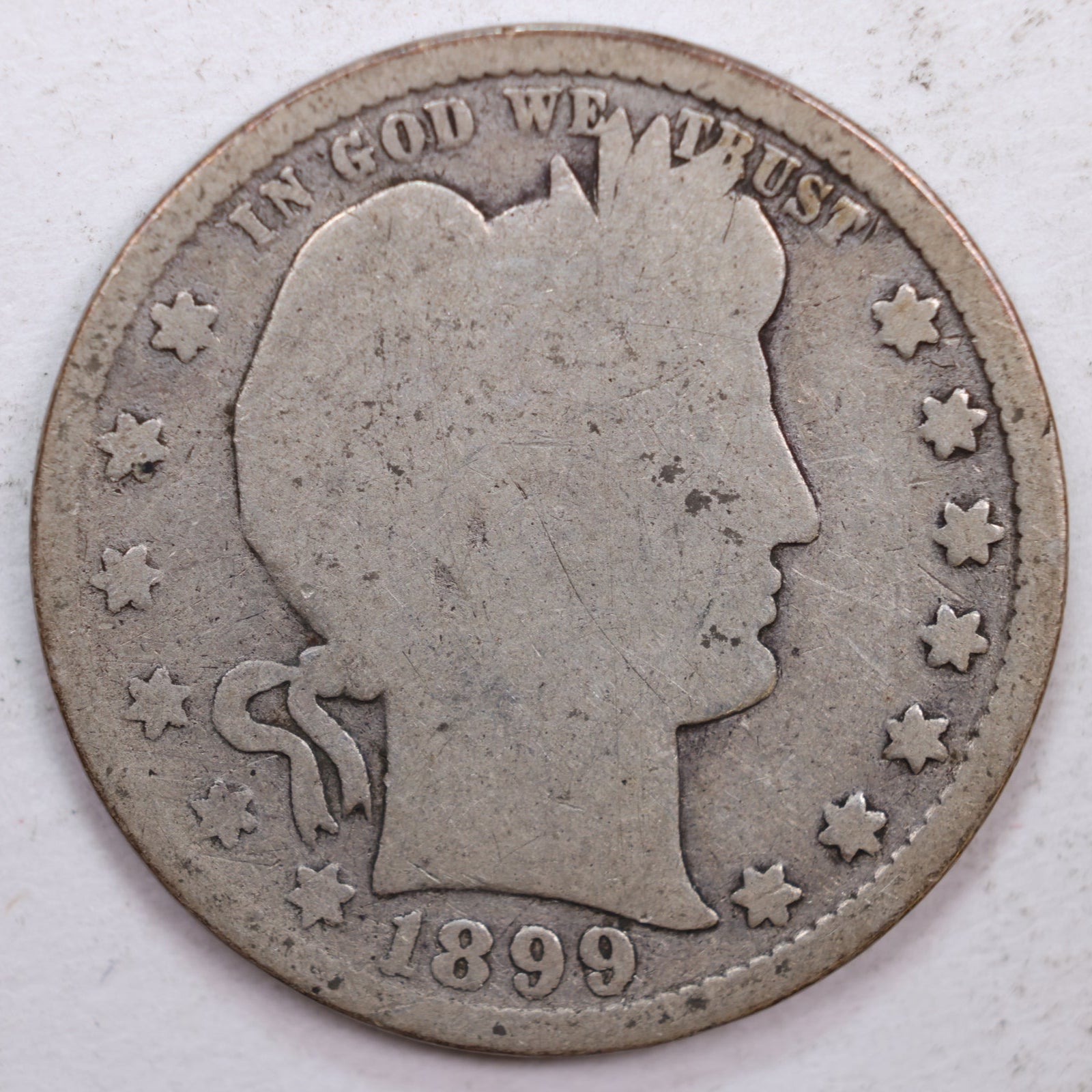1899 Barber Quarter, Fair Circulated Coin, Store #QR0382
