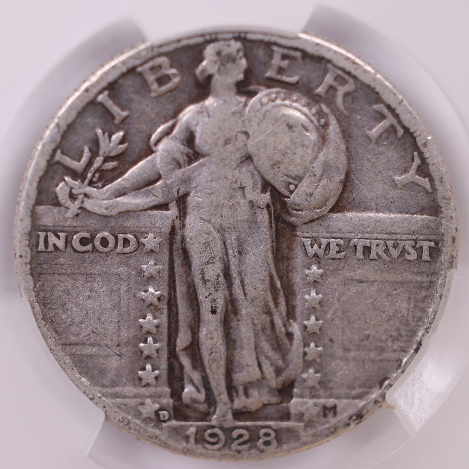 1928-D, Standing Liberty Quarter, CAC VF-20, Very Fine Circulated Coin, Store #QR1176