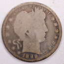 1899 Barber Silver Quarter, Fair Circulated Coin, Store