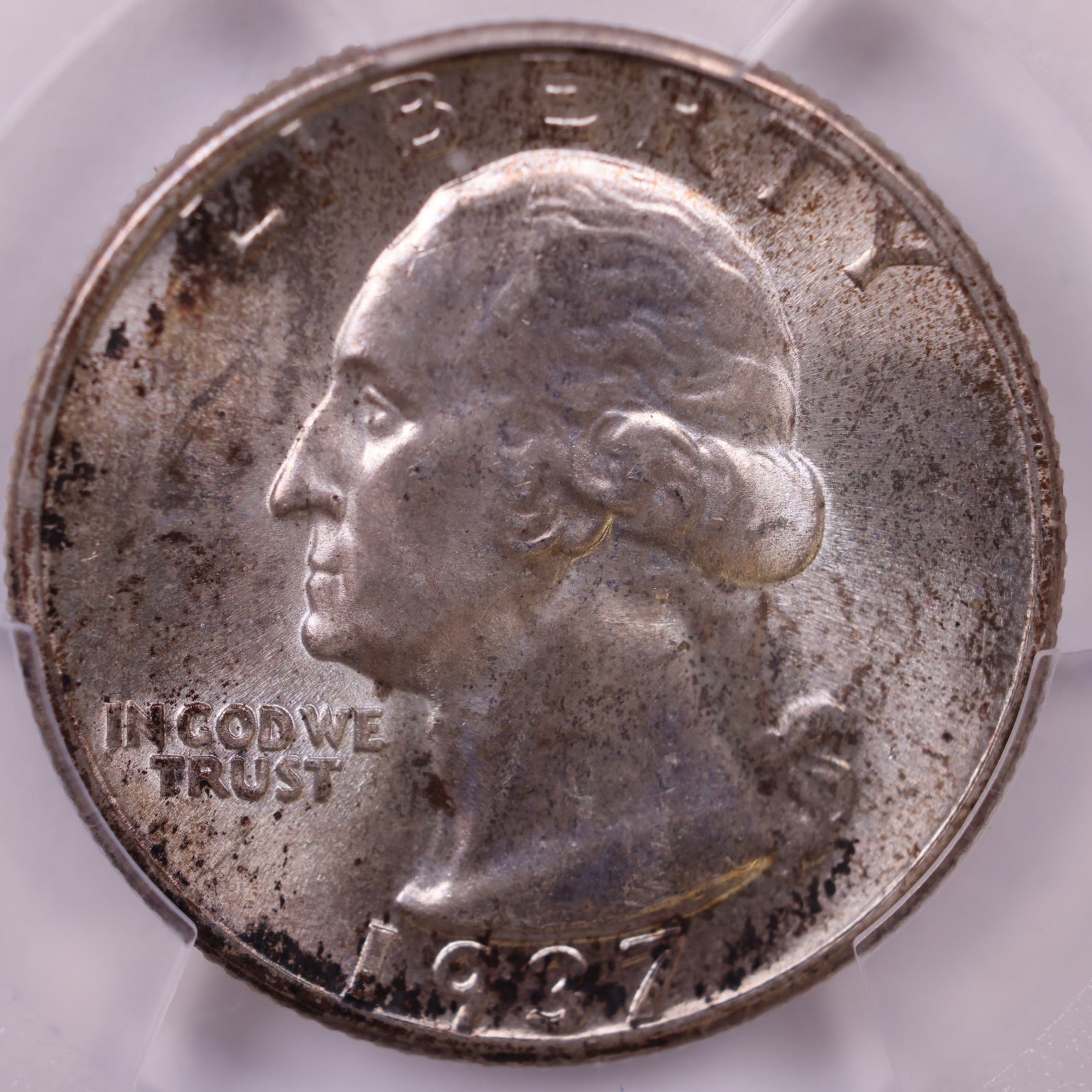 1937 Washington Silver Quarter, PCGS MS-66, Mint State Uncirculated Coin, Store #QR1177