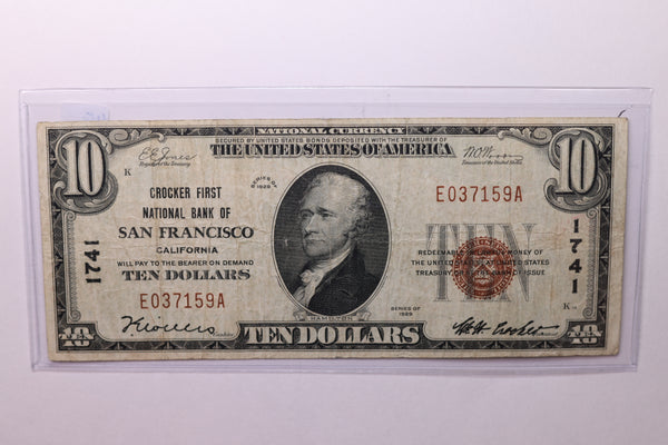 1929 $10 National Currency, Affordable Circulated Currency., STORE SALE #035143