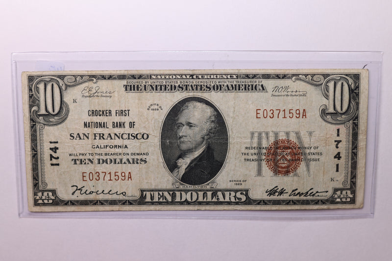 1929 $10 National Currency, Affordable Circulated Currency., STORE SALE