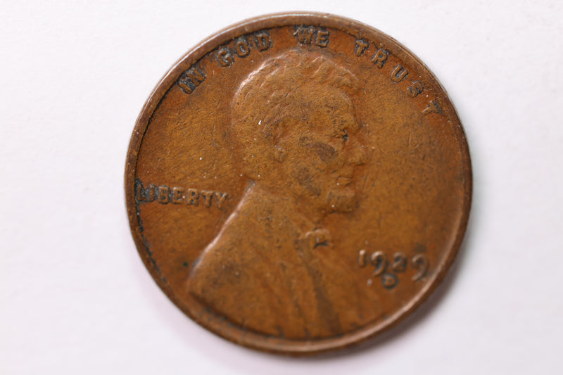 1929-D Lincoln Wheat Cent., Extra Fine Circulated Coin., Store