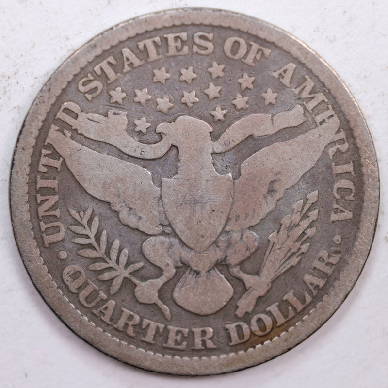 1899 Barber Silver Quarter, Good Circulated Coin, Store