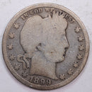 1899 Barber Silver Quarter, Good Circulated Coin, Store