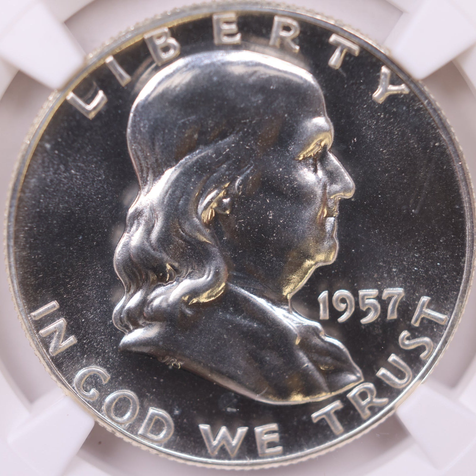 1957 Ben Franklin Half Dollar, NGC PF-68 FBL, Proof Uncirculated Coin, Store #HR1817