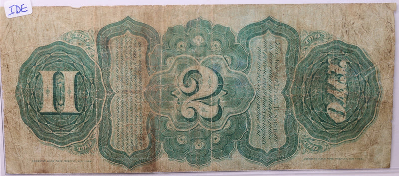 1869 $2 Legal Tender Note., Affordable Circulated Currency., STORE SALE