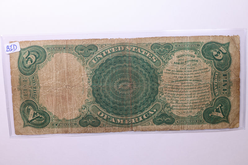 1907 $5 Legal Tender Note., Affordable Circulated Currency., STORE SALE