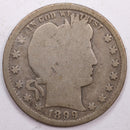 1899 Barber Silver Quarter, Good Circulated Coin, Store