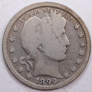 1899 Barber Silver Quarter, Good Circulated Coin, Store