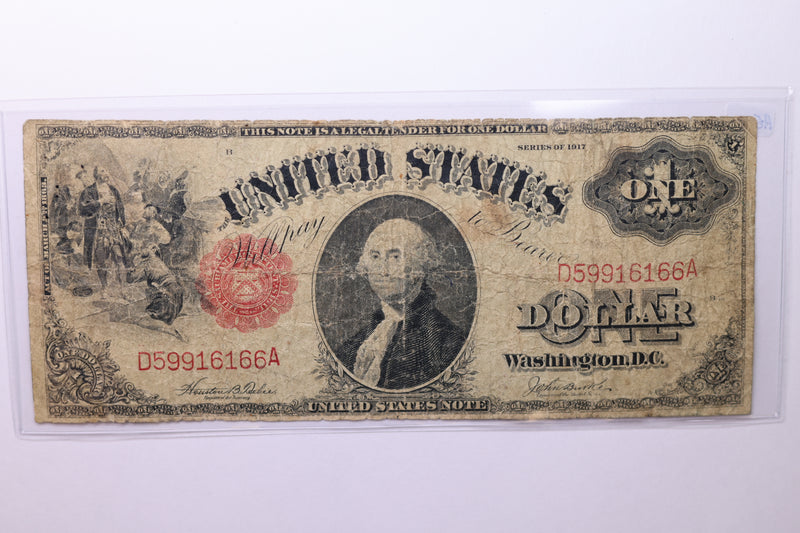 1917 $1 Legal Tender Note., Affordable Circulated Currency., STORE SALE