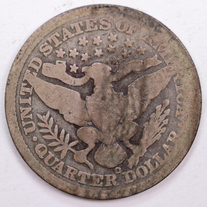 1899-O Barber Silver Quarter, Very Good Circulated Coin, Store