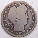 1899-O Barber Silver Quarter, Good Circulated Coin, Store