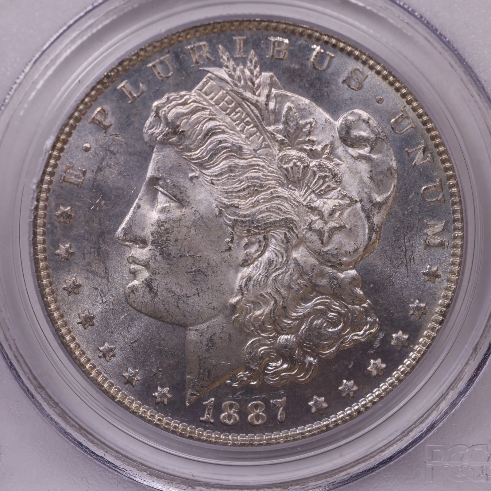 1887 Morgan Dollar, PCGS MS-64PL, Mint Uncirculated Coin, Store #DR0974