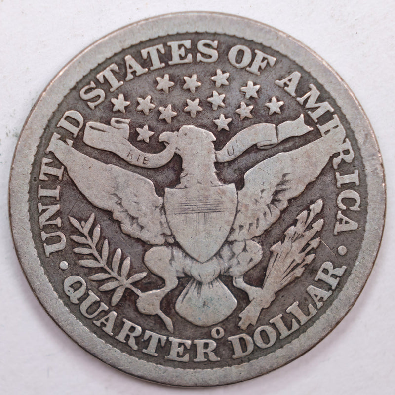 1899-O Barber Silver Quarter, Very Good Circulated Coin, Store