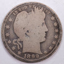 1899-O Barber Silver Quarter, Good+ Circulated Coin, Store