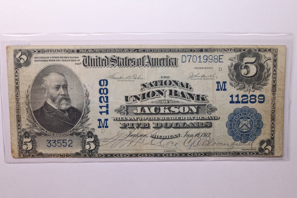 1902 $5 National Currency., Affordable Circulated Currency., STORE SALE #035160