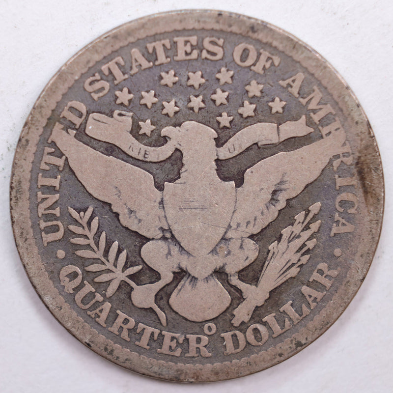 1899-O Barber Silver Quarter, Good+ Circulated Coin, Store