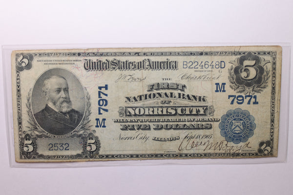 1902 $5 National Currency., Affordable Circulated Currency., STORE SALE #035161
