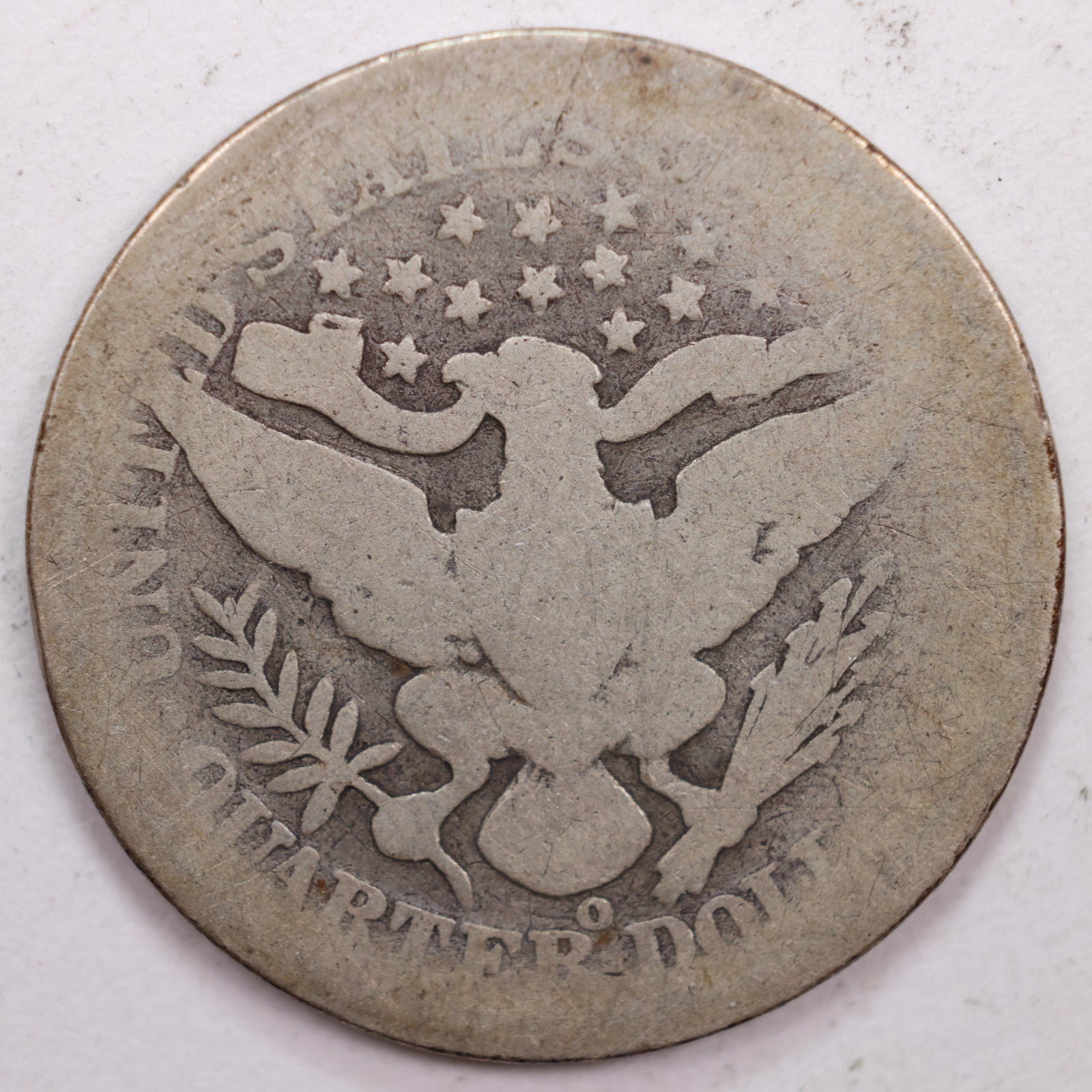 1899-O Barber Quarter, About Good Circulated Coin, Store #QR0404