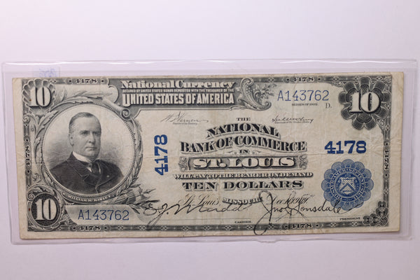 1902 $10 National Currency., Affordable Circulated Currency., STORE SALE #035163