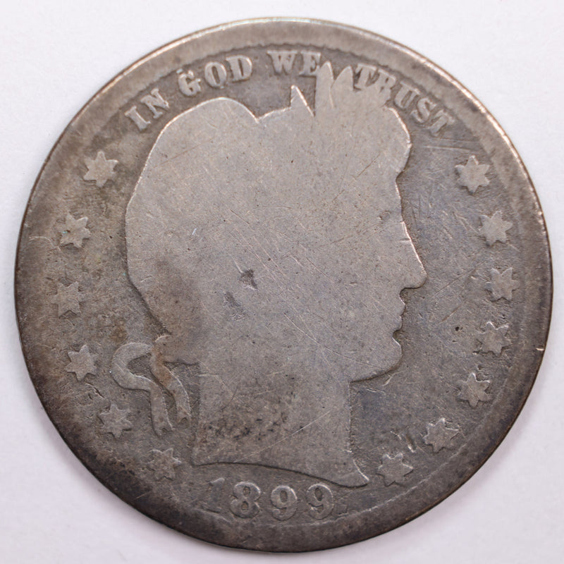 1899-O Barber Silver Quarter, About Good Circulated Coin, Store