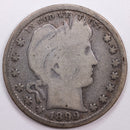 1899-S Barber Silver Quarter, Good+ Circulated Coin, Store