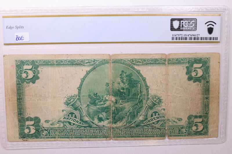 1902 $5 National Currency., PCGS F-15., Affordable Circulated Currency., STORE SALE