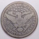 1899-S Barber Silver Quarter, Good+ Circulated Coin, Store